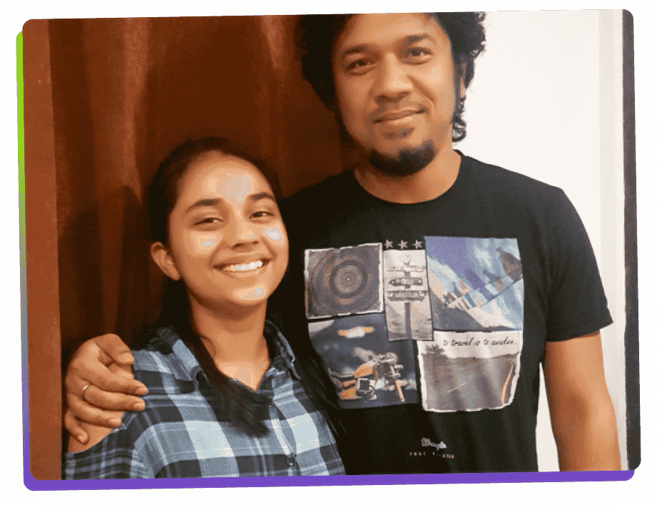 Tanishtha with Papon